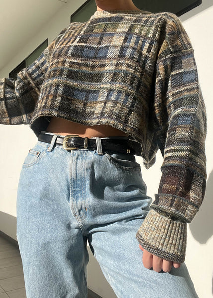 80's Plaid Knit (XL)