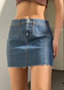 Y2k Esprit Denim Mini Skirt (M)