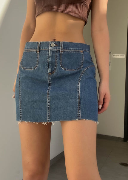 Y2k Esprit Denim Mini Skirt (M)