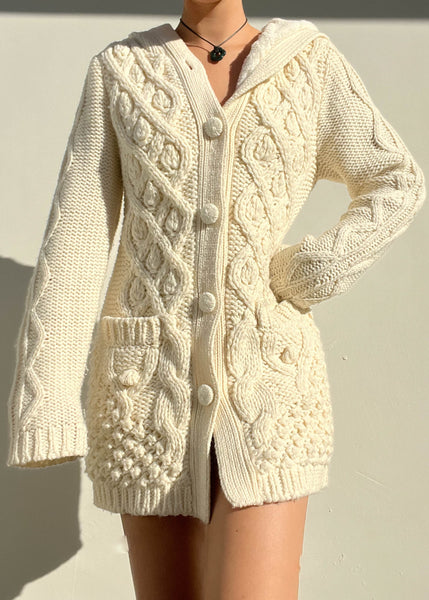 Y2k Cream Sweater Dress (M)