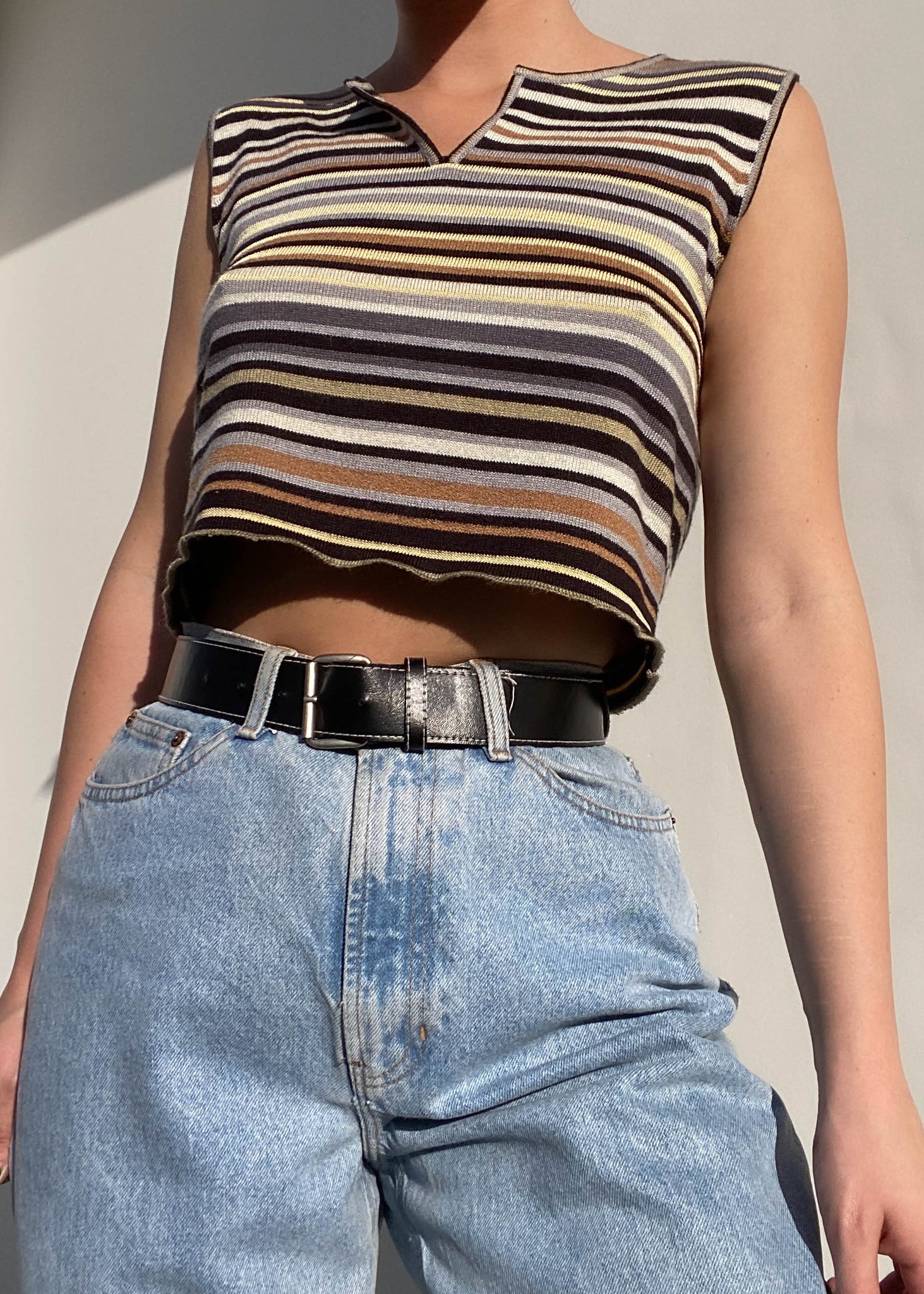Camille 90's Striped Knit Tank (S)