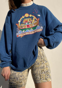 90's Noah's Ark Layered Pullover (L)