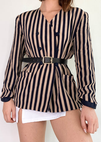 90's Vertical Stripe Blazer (S)