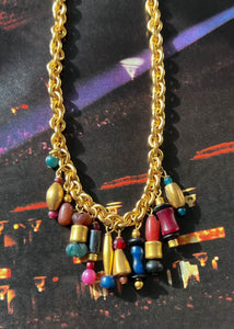 AK 90's Beaded Charms Necklace