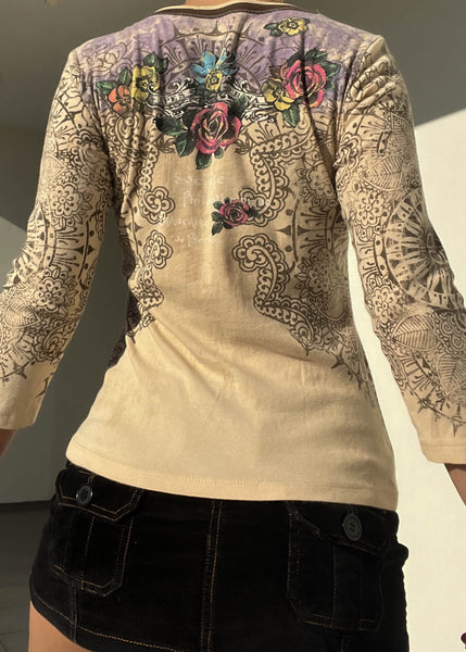 2000's Fleuret Graphic 3/4 Sleeve (S)