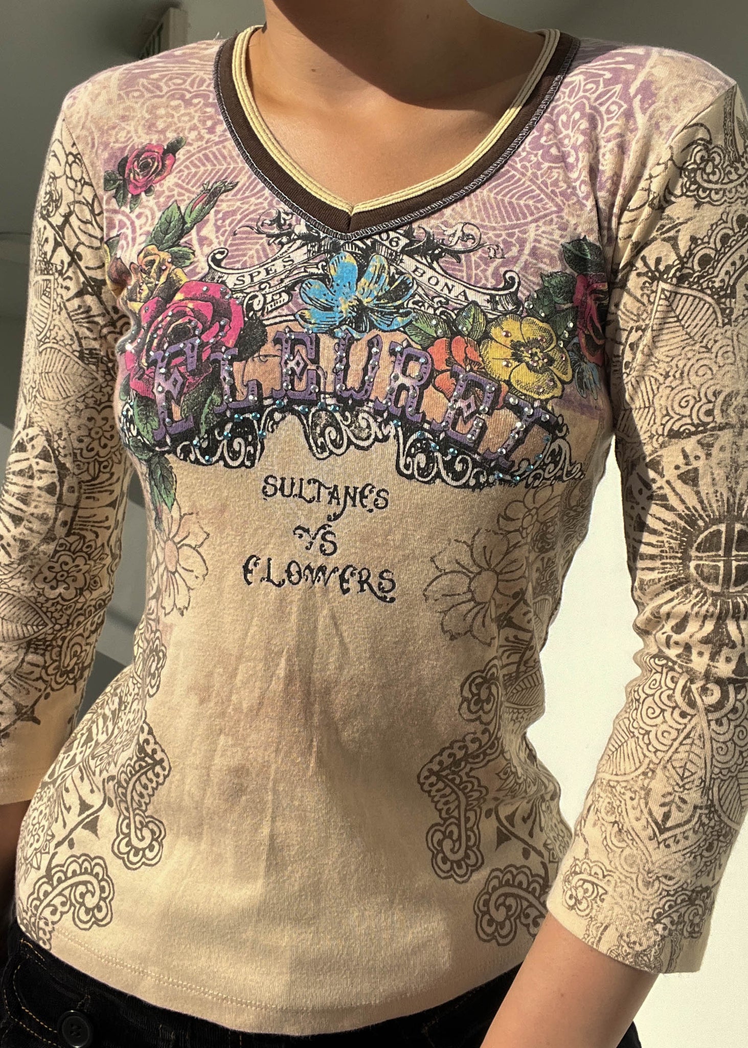 2000's Fleuret Graphic 3/4 Sleeve (S)