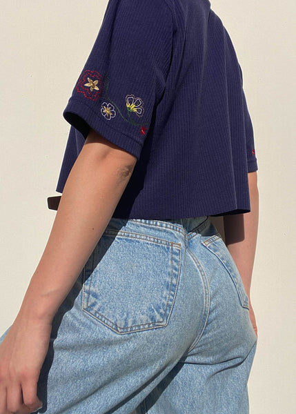 Daisy 80's Embroidered Tee (M-L)