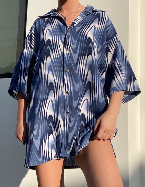 Wavy 80's Button-Down (L/XL)