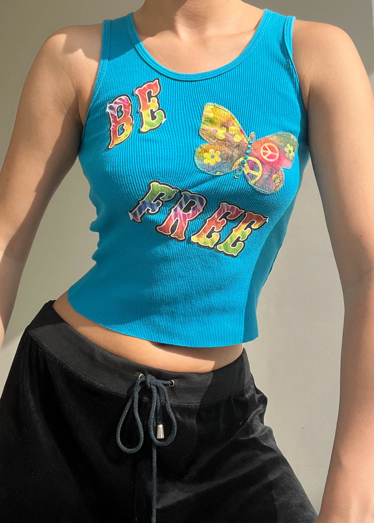 Y2k Be Free Butterfly Tank (S) – Retro and Groovy