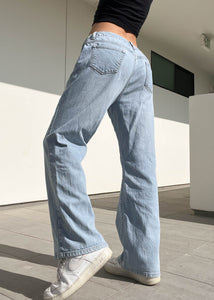 Y2k Light Wash Baggy Jeans (L)