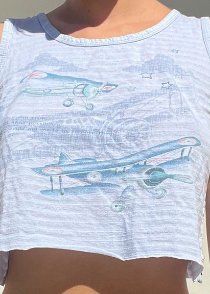 Y2k Airplane & Stars Tank (S)