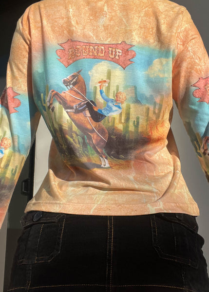 2000's Graphic Rodeo Top (M-L)