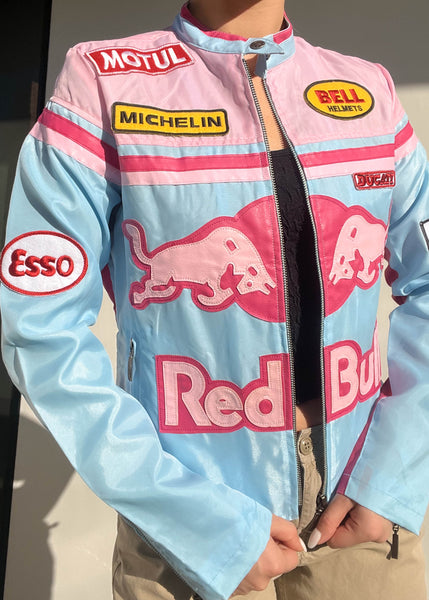 Y2k Pink & Blue Red Bull Race Jacket (S)