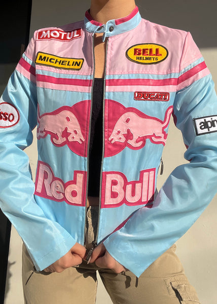 Y2k Pink & Blue Red Bull Race Jacket (S)