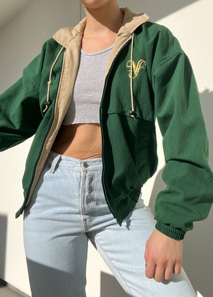 Forest Green & Gold 90's Jacket (S)
