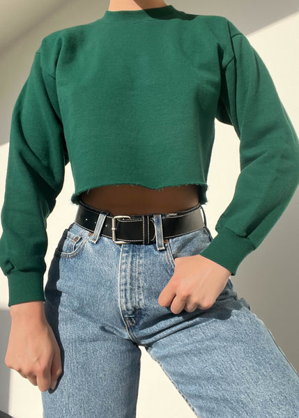 90's Forest Green Crewneck (S)