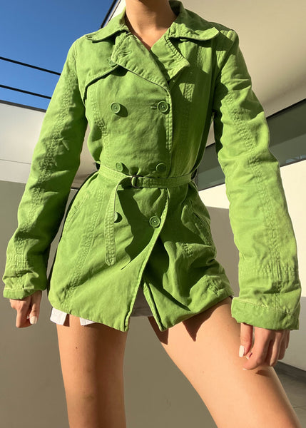 Y2k Green Mini Trench (S)