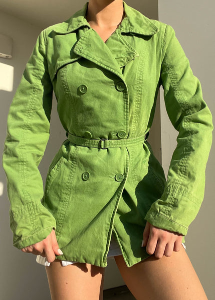 Y2k Green Mini Trench (S)