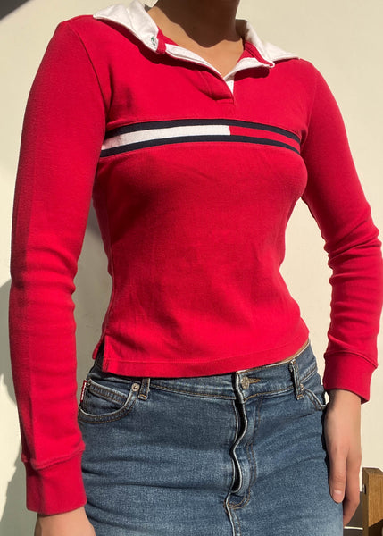 Y2k Tommy Logo Polo (S)