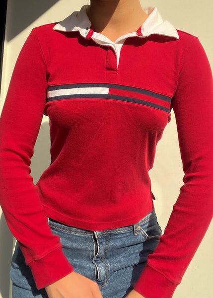 Y2k Tommy Logo Polo (S)