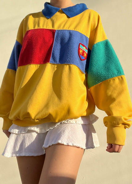 80's Playhouse Color-Block Pullover (L)