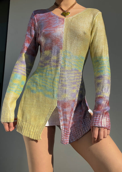 2000's Pastel Mixed Knit (S-M)