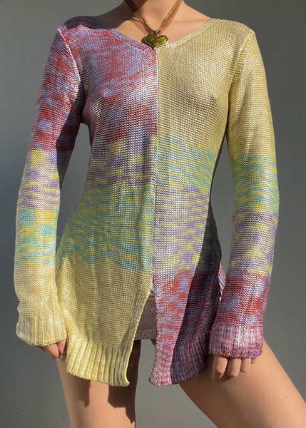 2000's Pastel Mixed Knit (S-M)