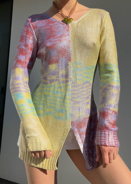 2000's Pastel Mixed Knit (S-M)