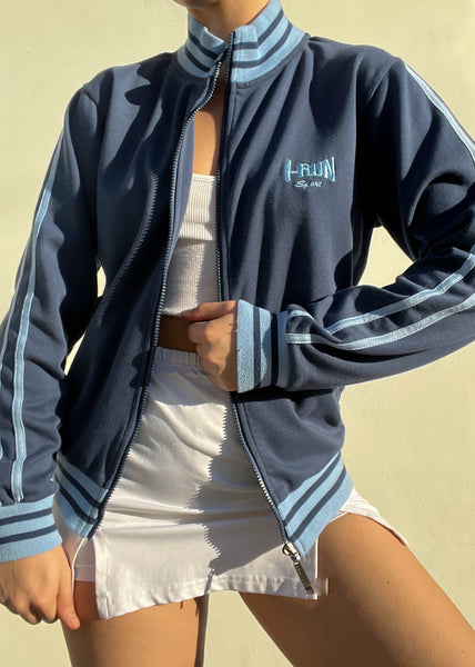 I-Run Blue Y2k Zip Jacket (S-M)