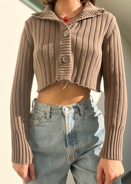 90's Coco Ribbed Cardi (S)