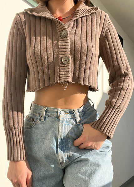 90's Coco Ribbed Cardi (S)
