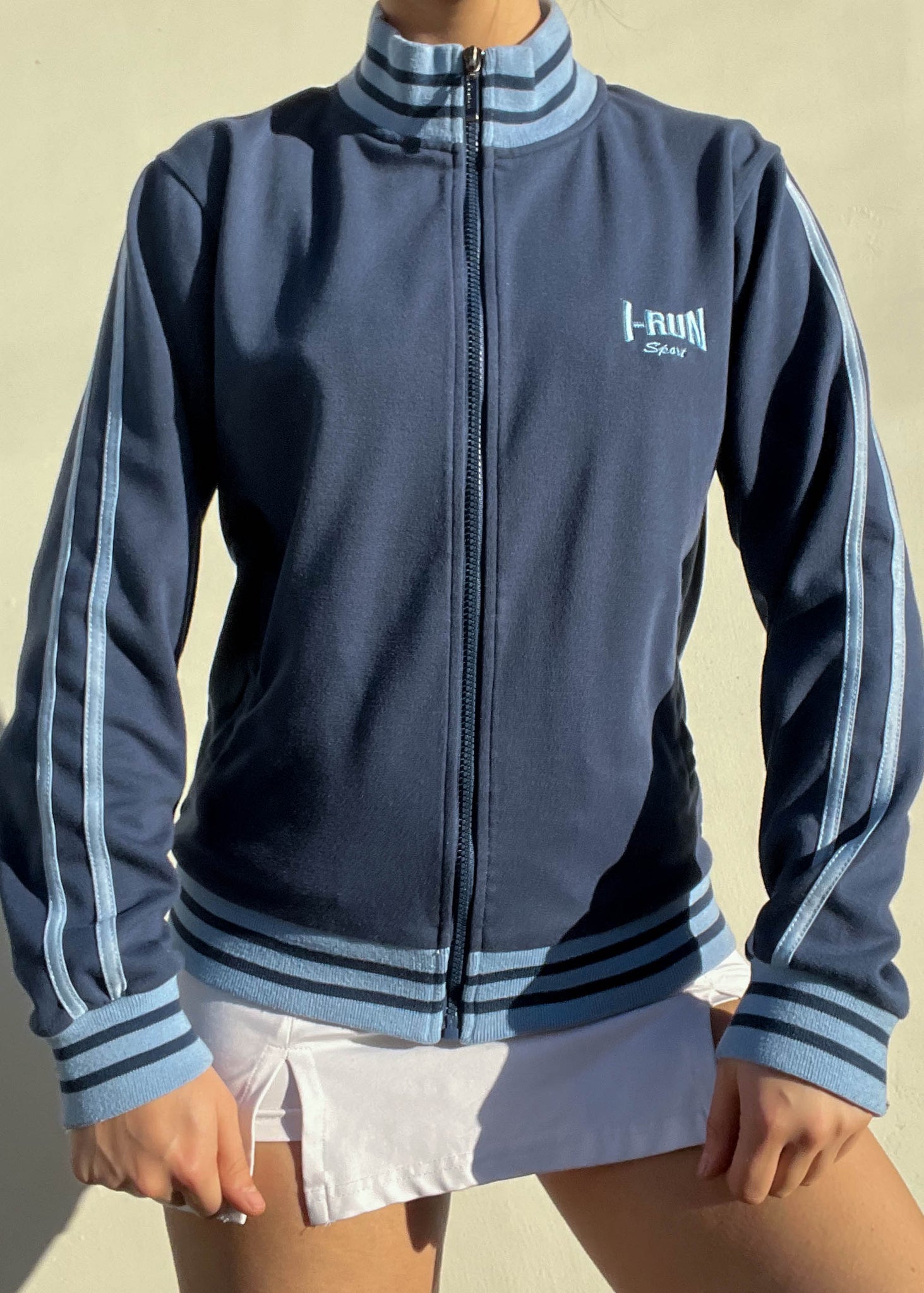 I-Run Blue Y2k Zip Jacket (S-M)