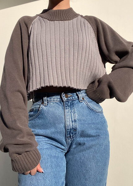 90's Two-Toned Gray Knit (L)