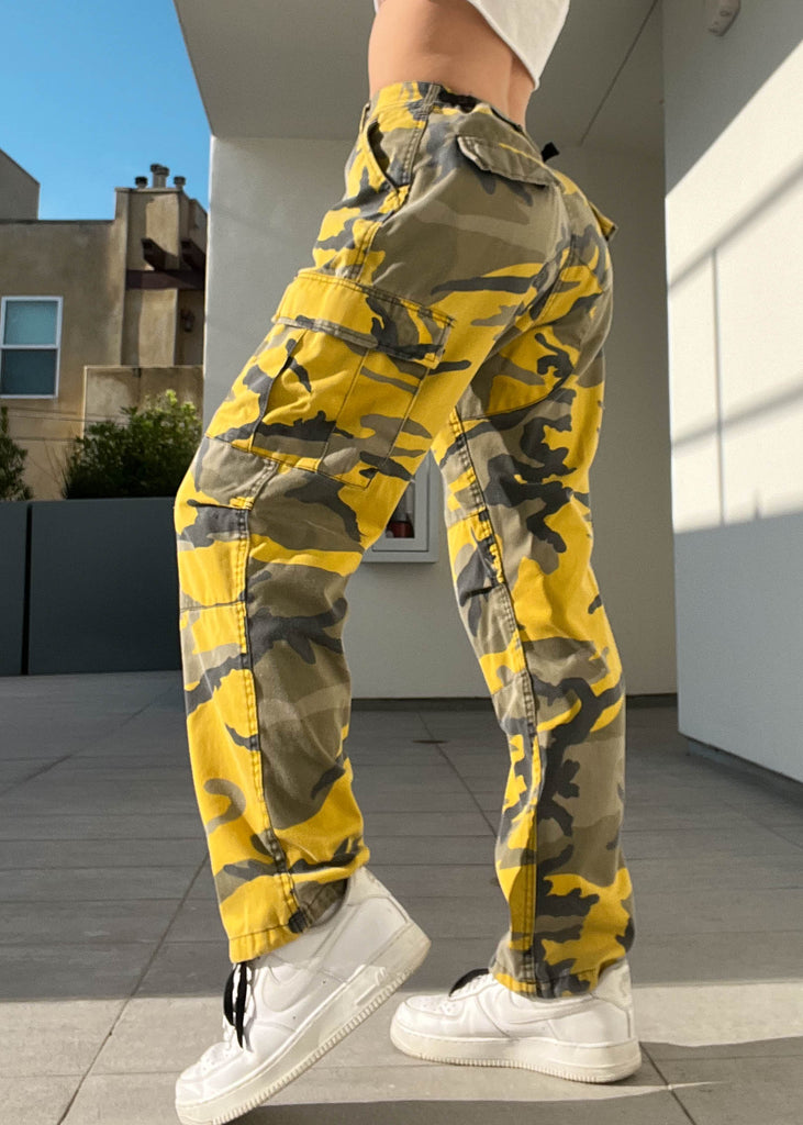 Karl Kani Retro Cargo Pants  Yellow  Womens from Jd Sports on 21 Buttons