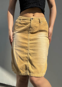 Y2k Corduroy Midi Skirt (S)