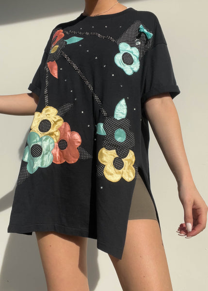 80's Patchwork Flower Tee (L)