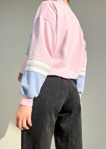 80's Pastel Color-Block Pullover (S-M)