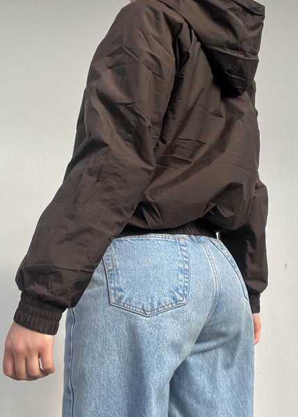 90's Chocolate Brown Bomber (S)