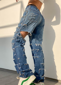 90's Rustler Distressed Baggy Jeans (30")