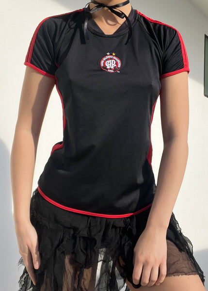 Y2k Red & Black Jersey Tee (S)