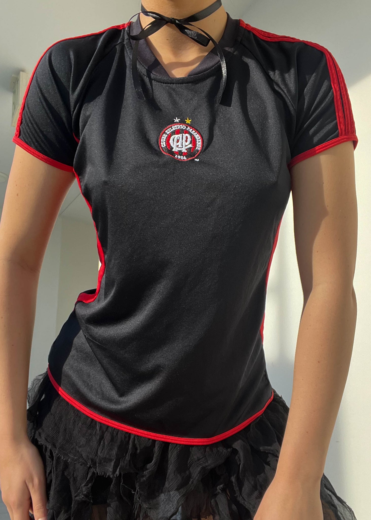 Y2k Red & Black Jersey Tee (S)