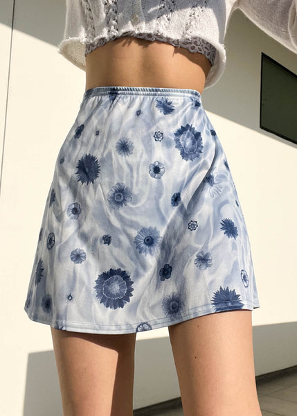 90's Blue Garden Skirt (S)