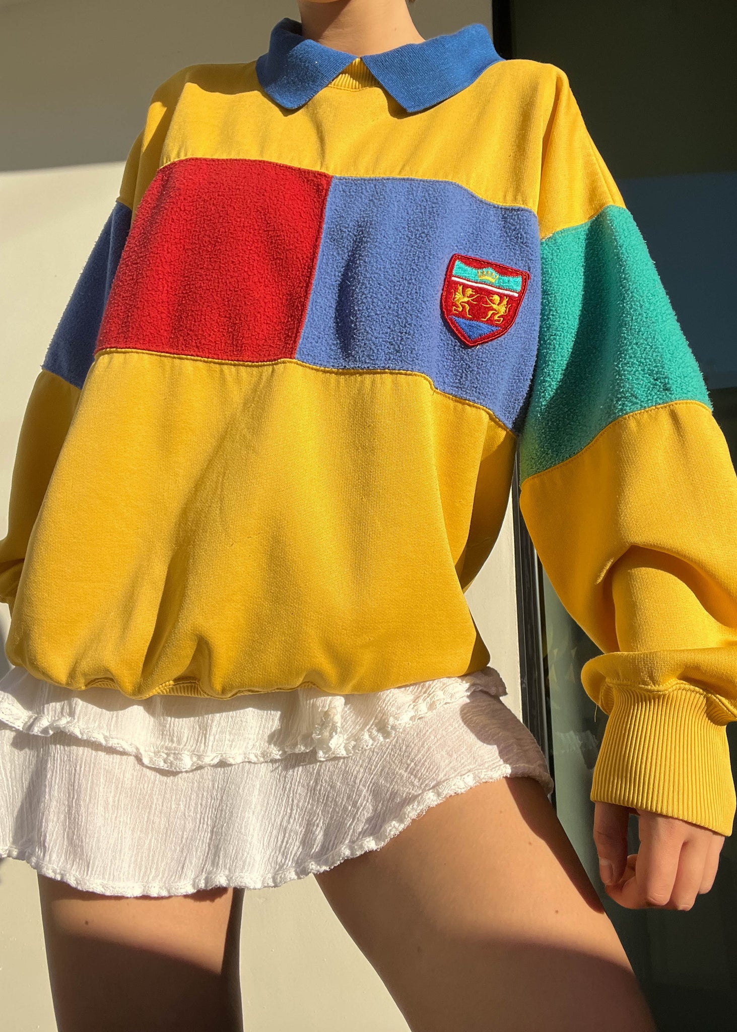 80's Playhouse Color-Block Pullover (L)