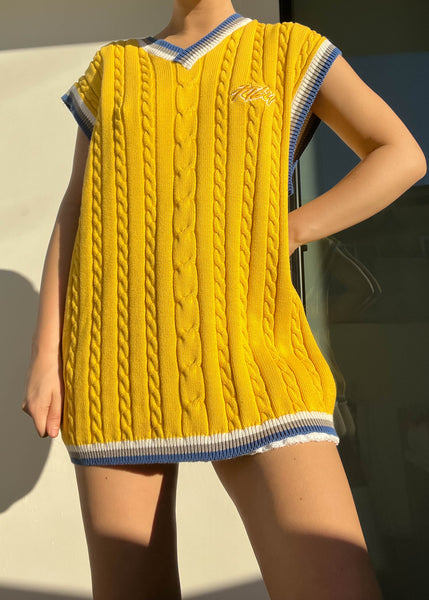 Yellow Fubu Sweater Vest (XXL)