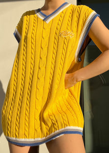 Yellow Fubu Sweater Vest (XXL)