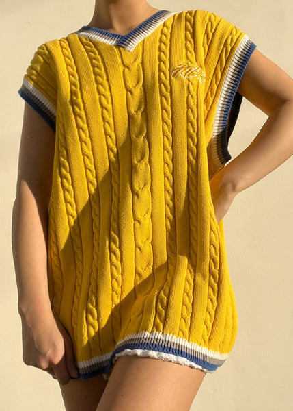 Yellow Fubu Sweater Vest (XXL)