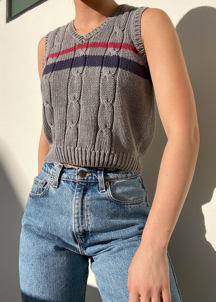 Henry 90's Cable Knit Sweater Vest (S)