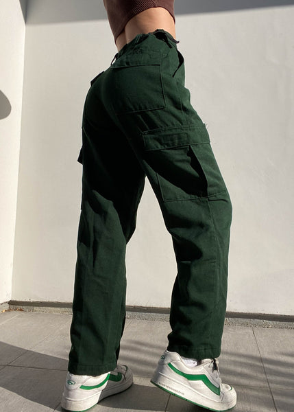 90’s Dark Green Army Pants (26-28”)