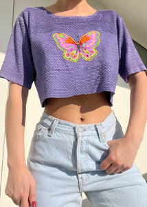 90's Purple Butterfly Tee (S-M)