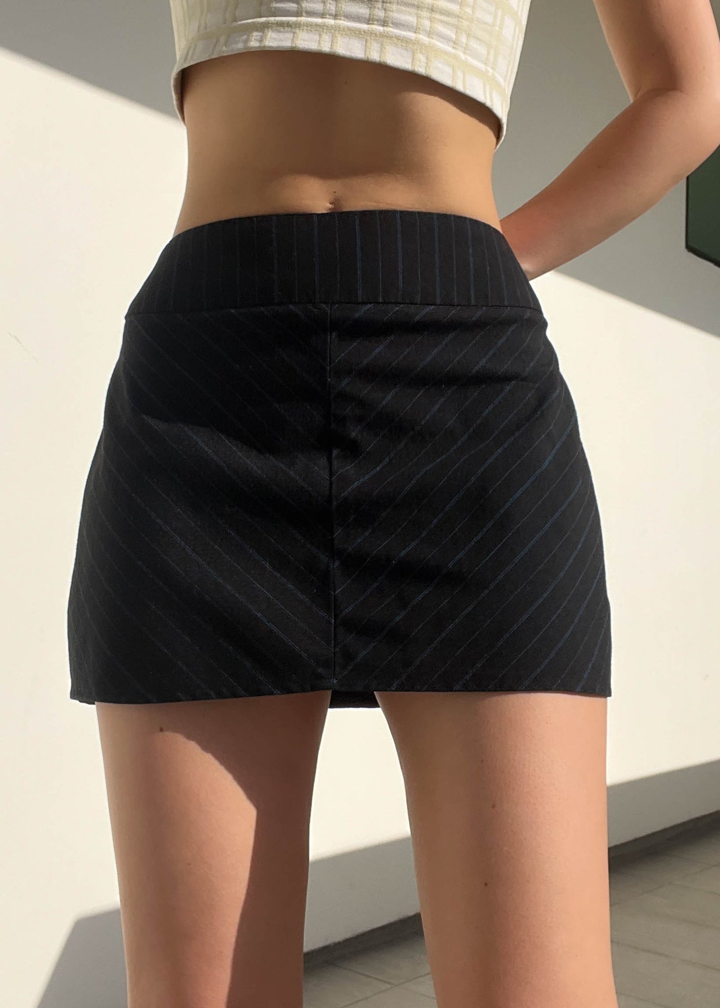 Y2k Pinstripe Mini Skirt